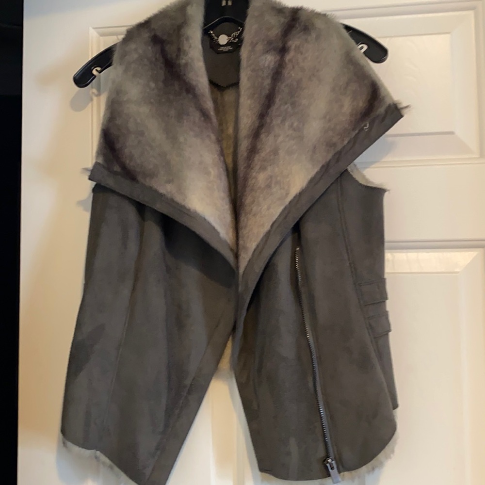 Charcoal gray Bebe vest XS